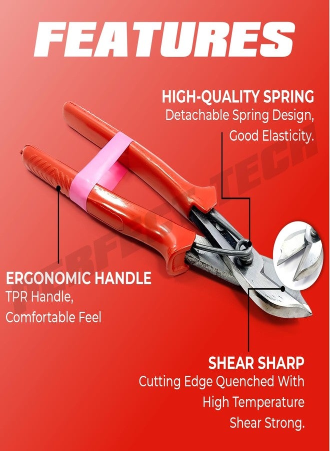 PERFECT TECH Multipurpose Tin Snip Heavy Duty 8 Inch Designed For Cutting Through Various Materials With Ease & Accuracy. Can Cut Electrical Wires,Metal Sheet,Tin, PVC Channel, LED Light Profile - Image 3